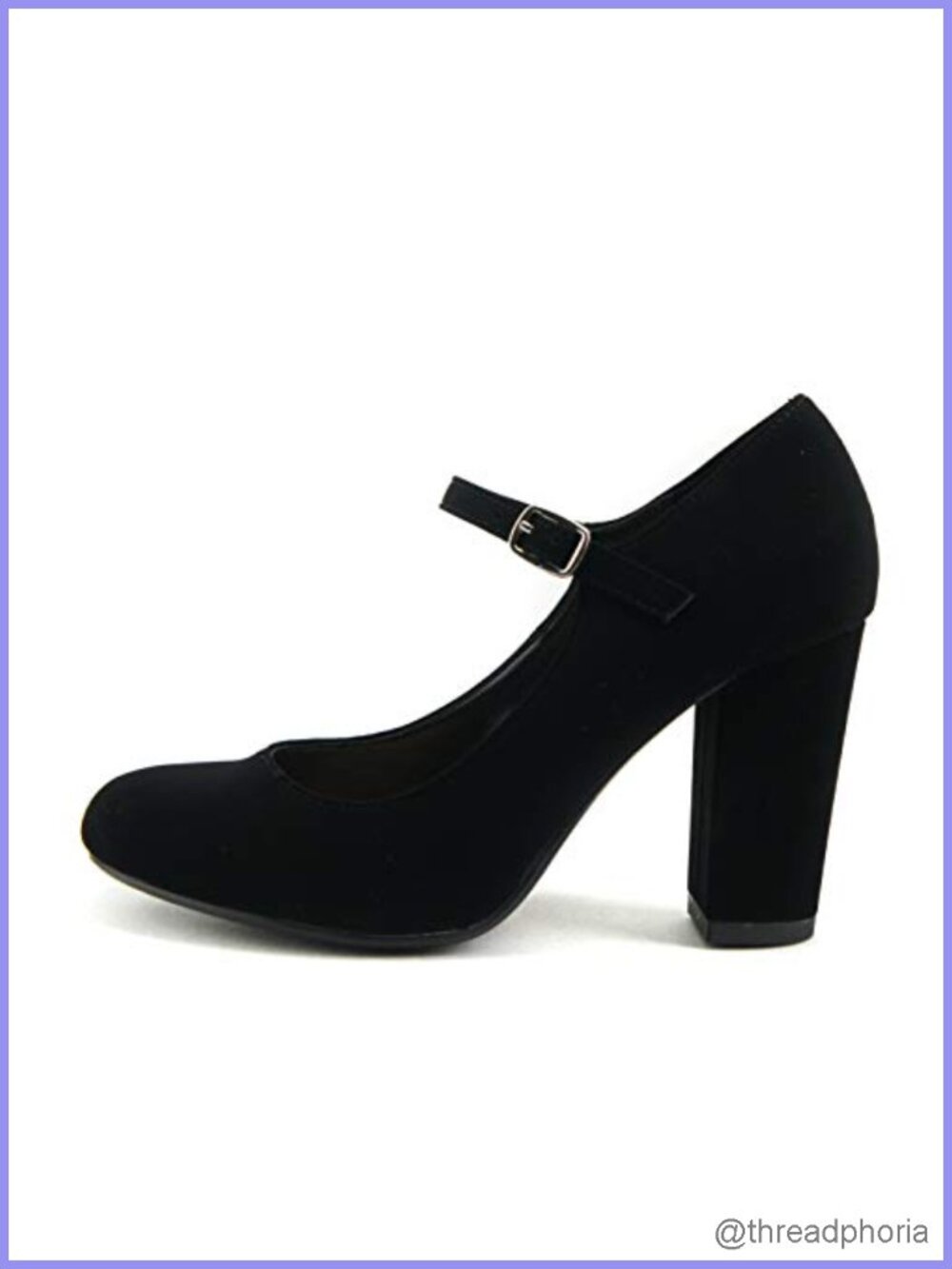 CITYCLASSIFIED Closed Toe Ankle Strap Block Heel Pumps